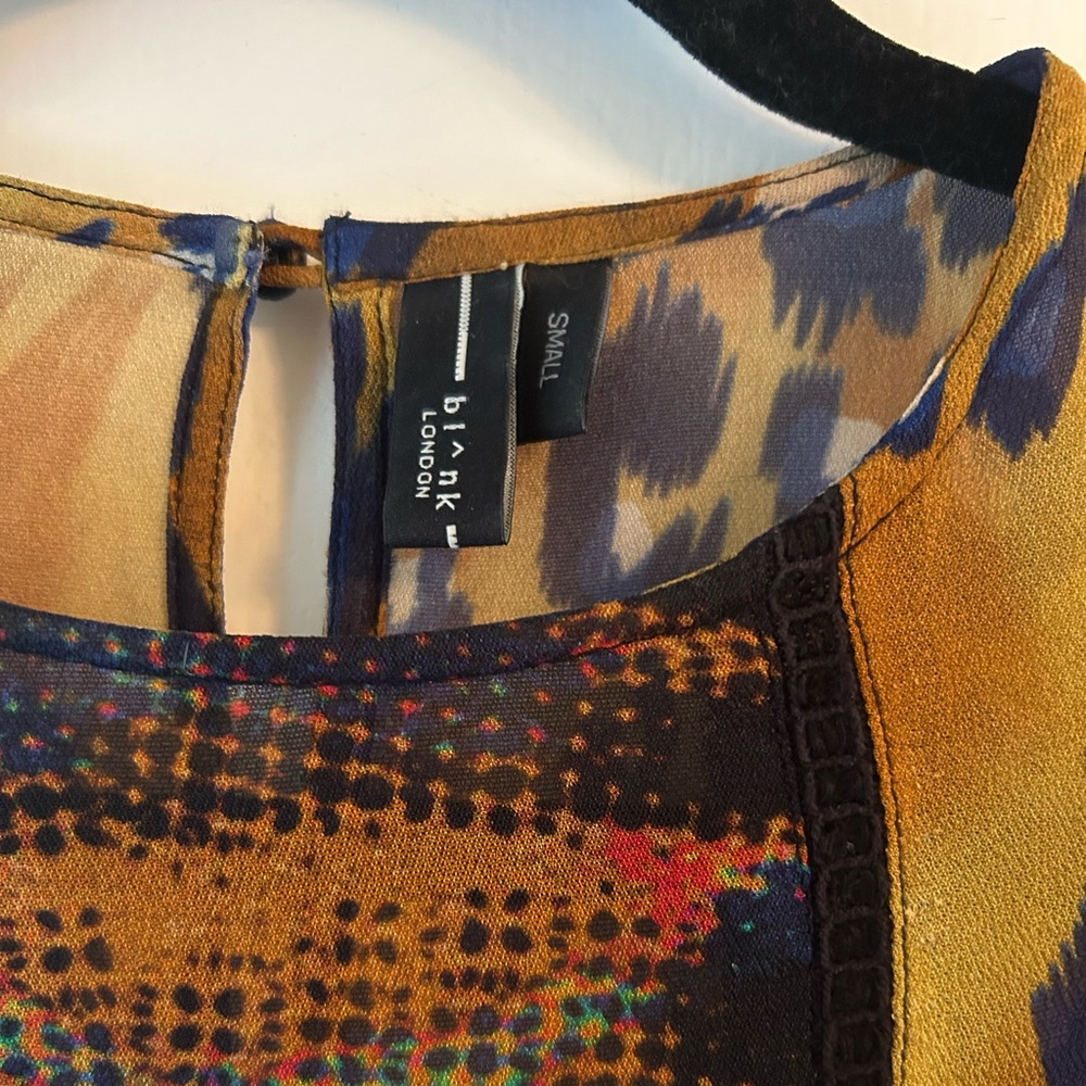 Anthropologie Bl-nk Bl^nk Eclectic Peasant top - Leopard Print - Picture 3 of 5